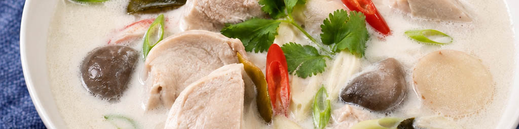 Tom Kha Gai – Tai kana-kookosesupp galangaliga